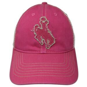 Legacy Pink Trucker Hat One Size Jackson Hole Wyoming Bucking Horse Snapback